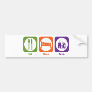 Eet Slaap Boerderij Bumpersticker