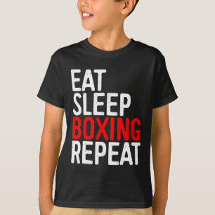 Eet Slaap Boksen Herhaal Grappig Boksen Shirt
