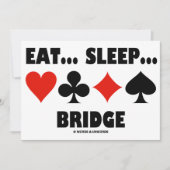 Eet... Slaap... Brug (Bridge Game Attitude) Kaart (Voorkant)