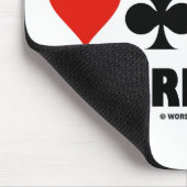 Eet... Slaap... Brug (Bridge Humor Card Suits) Muismat (Hoek)