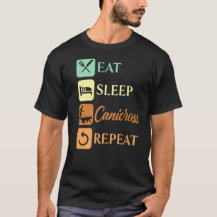 Eet Slaap Canicross Herhaal Hond Running Sport Jog T-shirt