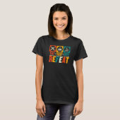 Eet Slaap Chemie Herhaal Chemie Wetenschap T-shirt (Voorkant volledig)
