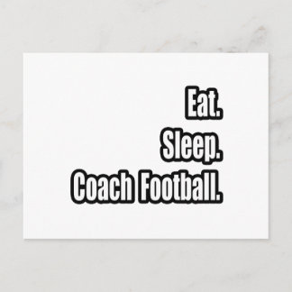 Eet. Slaap. Coach Football. Briefkaart