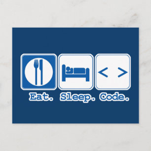 eet slaap code (html) briefkaart