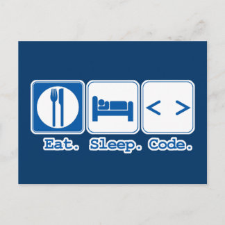 eet slaap code (html) briefkaart