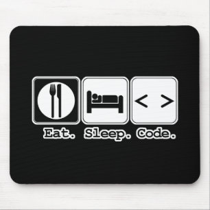 eet slaap code muismat