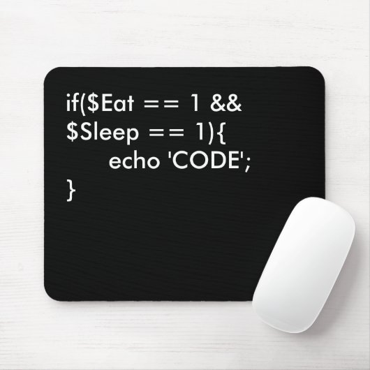 Eet. Slaap. Code Muismat (Met muis)