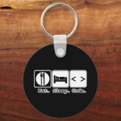 eet slaap code sleutelhanger (Voorkant)