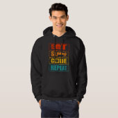 eet slaap codeer herhaal computerwetenschapper pro hoodie (Voorkant volledig)