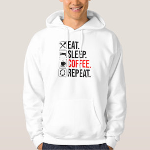Eet. Slaap. Coffee. Herhaal Hoodie