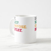 Eet Slaap Componeer Herhaal Cadeau Idee Componist Koffiemok (Voorkant links)