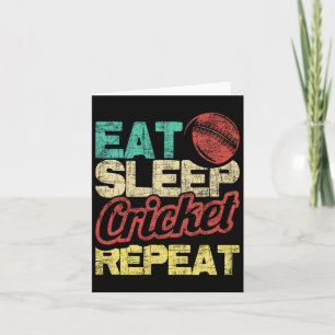 Eet Slaap Cricket Herhaal - Cricketer Tsman Tting Kaart