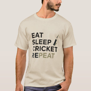 Eet Slaap Cricket Herhaal T20 Shirt