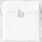 Eet Slaap D&D Herhalen - Dungeons Dragons Vierkante Sticker (Tas)