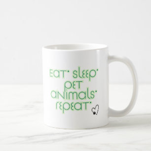 Eet. Slaap. Dieren. Herhaal. - Grappig Dierenleven Koffiemok