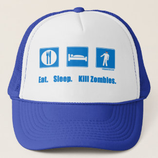 Eet. Slaap. Dood zombies. Trucker Pet