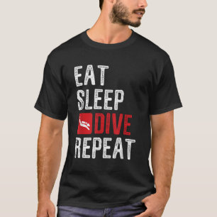 Eet Slaap Duik Herhaal Duiken Duiker T-shirt