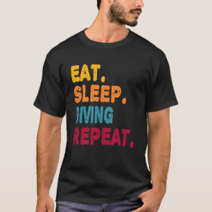 Eet Slaap Duiken Herhaal Jongens Mannen Vrouwen Sp T-shirt