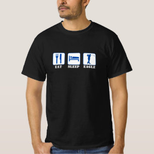 Eet slaap Eagle - Golf T-shirt