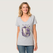 Eet Slaap en Lees V-hals T-shirt (Voorkant volledig)