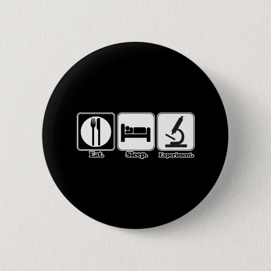 eet slaap experimenteer ronde button 5,7 cm (Voorkant)