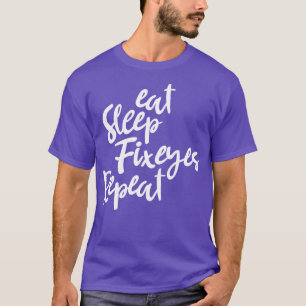 Eet Slaap Fix Ogen Slaap shirt Optometrie Cadeau v