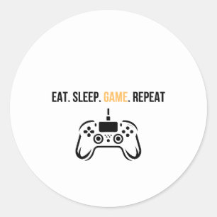 Eet Slaap Game Herhaal Controller Sticker - Grappi