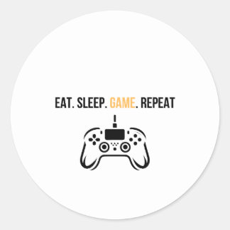 Eet Slaap Game Herhaal Controller Sticker - Grappi
