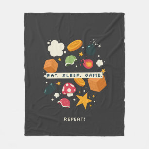 Eet. Slaap. Game. Herhaal. Fleece Deken