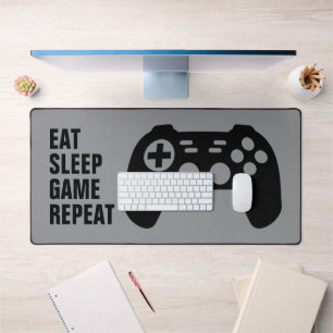 Eet Slaap Game Herhaal gaming muismat voor gamer Bureaumat