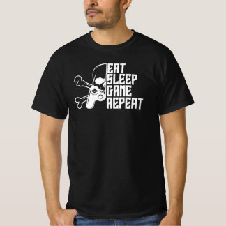 Eet Slaap Game Herhaal Grappige Gamer Citaat T-shirt