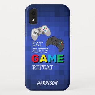 Eet, Slaap, Game, Herhaal Persoonlijke gamer iPhone XR Hoesje