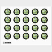 Eet slaap Goede vibes Herhaal Ronde Sticker (Vel)