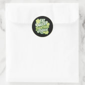 Eet slaap Goede vibes Herhaal Ronde Sticker (Tas)