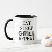 Eet Slaap Grill Herhaal koffiemok voor BBQ-chef