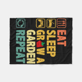 Eet Slaap Groei Een Tuin Herhaal Grappige Game Gam Fleece Deken (Voorkant (Horizontaal))