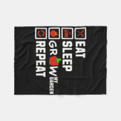 Eet Slaap Groei Mijn Tuin Herhaal Jongens Meisjes Fleece Deken (Voorkant (Horizontaal))