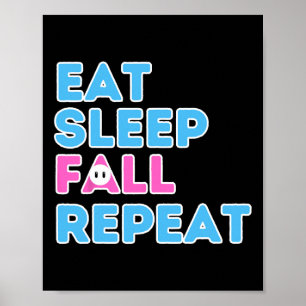 Eet Slaap Herfst Herhaal Video Game Jongens Video Poster