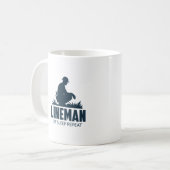Eet Slaap Herhaal lineman Pap Grappig cadeau Koffiemok (Voorkant links)
