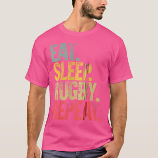 Eet Slaap Herhalen GIF Eet Slaap Rugby Herhalen T-shirt