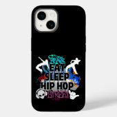 Eet Slaap Hiphop.w Zwart BG Case-Mate iPhone Case (Achterkant)