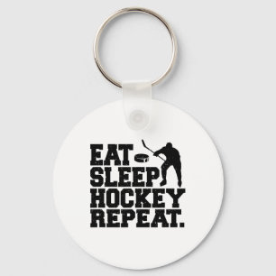 Eet Slaap Hockey Herhaal - Grappige Hockey Sleutelhanger