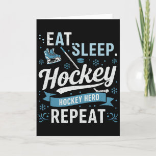 Eet Slaap Hockey Herhaal Hockey Held Voor Hockey F Kaart