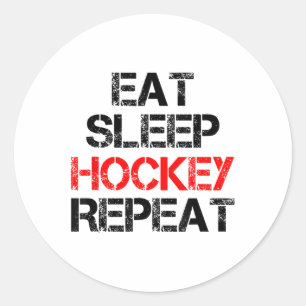 Eet Slaap Hockey Herhaal Ijsveld Schaatsen Canada Ronde Sticker