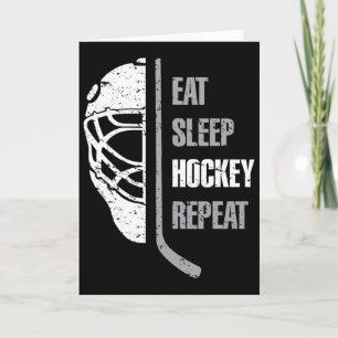 Eet Slaap Hockey Herhaal Kerstmis voor Tiener Volw Kaart