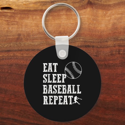 Eet Slaap Honkbal Herhaal Batter Life Sets Hustle Sleutelhanger (Voorkant)