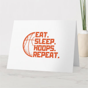 Eet Slaap Hoops Herhaal Basketbal Grappige Citaten Kaart
