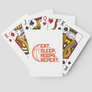Eet Slaap Hoops Herhaal Basketbal Grappige Citaten Pokerkaarten