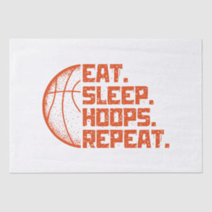 Eet Slaap Hoops Herhaal Basketbal Grappige Citaten Tissuepapier