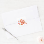 Eet Slaap Hoops Herhaal Basketbal Grappige Citaten Vierkante Sticker (Envelop)